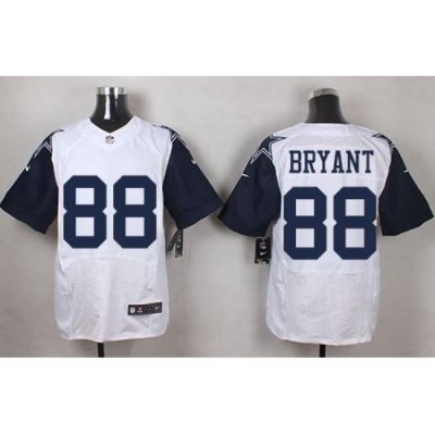 Nike Cowboys #88 Dez Bryant White Mens Stitched NFL Elite Rush Jerseys