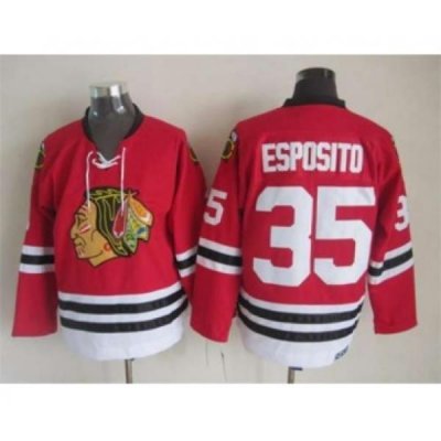 nhl jerseys chicago blackhawks 35 esposito red[m&n]