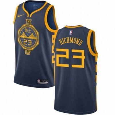 Mens Nike Golden State Warriors 23 Mitch Richmond Swingman Navy Blue NBA Jersey City Edition