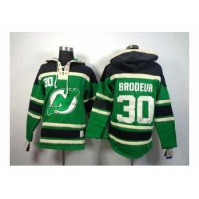 NHL Jerseys new jersey devils #30 brodeur green[pullover hooded sweatshirt]