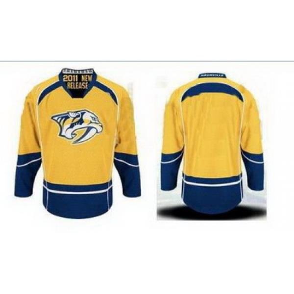 Nashville Predators Authentic Jerseys #00 BLANK YELLOW Jersey