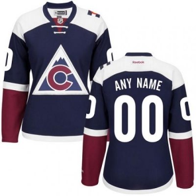 Men Women Youth Toddler Blue Jersey - Customized Reebok Colorado Avalanche Third  II