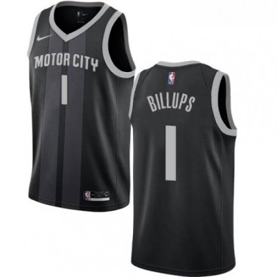 Youth Nike Detroit Pistons 1 Chauncey Billups Swingman Black NBA Jersey City Edition