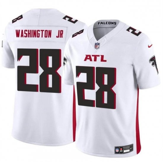 Youth Atlanta Falcons 28 Carlos Washington Jr White 2024 F U S E Vapor Untouchable Limited Stitched Football Jersey