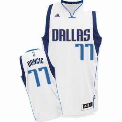 Youth Nike Dallas Mavericks 77 Luka Doncic Swingman White Home NBA Jersey Association Edition