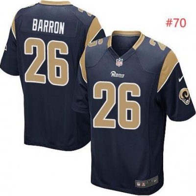 Men Nike Los Angeles Rams Alex Barron Dark Blue Vapor Untouchable Limited Jersey