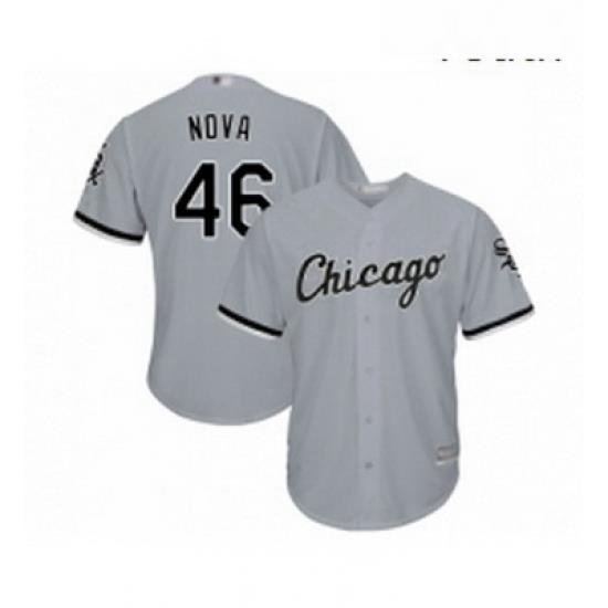 Youth Chicago White Sox 46 Ivan Nova Replica Grey Road Cool Base Baseball Jersey