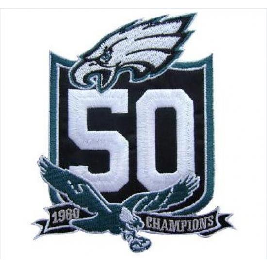 Stitched Philadelphia Eagles 50th Anniversary Jersey Patch