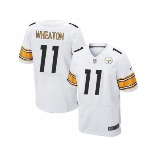 Nike Pittsburgh Steelers 11 Markus Wheaton White Elite NFL Jersey