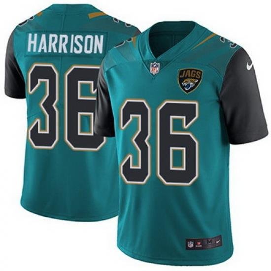 Nike Jaguars #36 Ronnie Harrison Teal Green Team Color Mens Stitched NFL Vapor Untouchable Limited Jersey