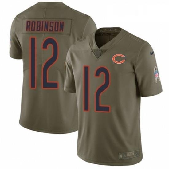 Youth Nike Chicago Bears 12 Allen Robinson Limited Olive 2017 Salute to Service NFL Jersey