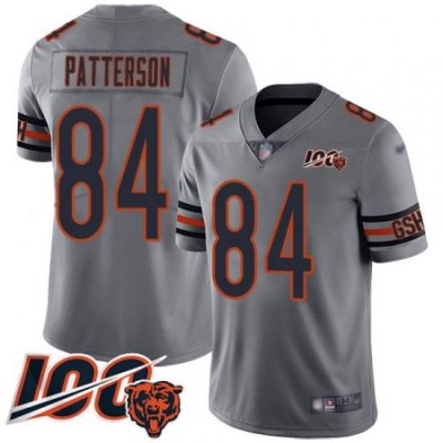 Men Chicago Bears 84 Cordarrelle Patterson Limited Silver Inverted Legend 100th Season Football Jersey