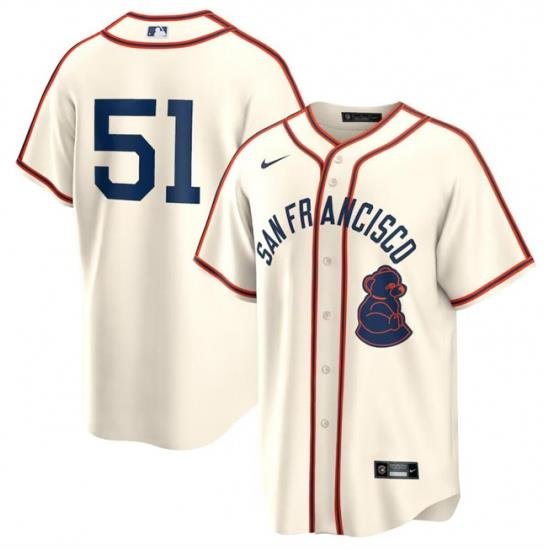 Men San Francisco Giants 51 Jung Hoo Lee Cream 2024 Rickwood Classic Stitched Baseball Jersey