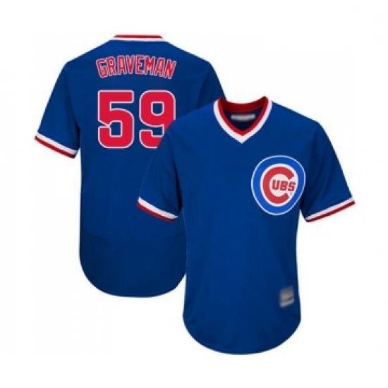 Mens Chicago Cubs 59 Kendall Graveman Royal Blue Cooperstown Flexbase Authentic Collection Baseball Jersey