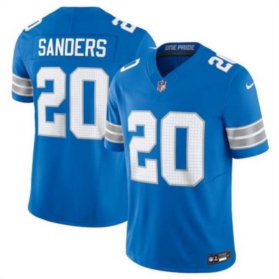 Men Detroit Lions 20 Barry Sanders Blue 2024 F U S E  Vapor Limited Stitched Jersey