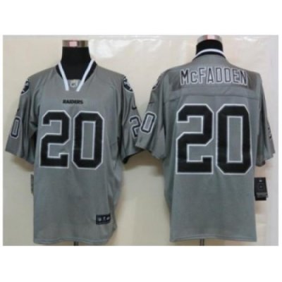 Nike Oakland Raiders 20 Darren McFadden Grey Elite Lights out NFL Jersey