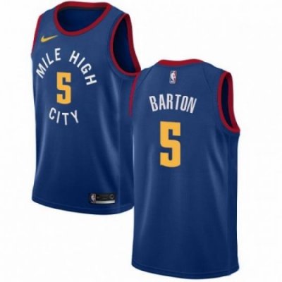 Mens Nike Denver Nuggets 5 Will Barton Authentic Light Blue Alternate NBA Jersey Statement Edition