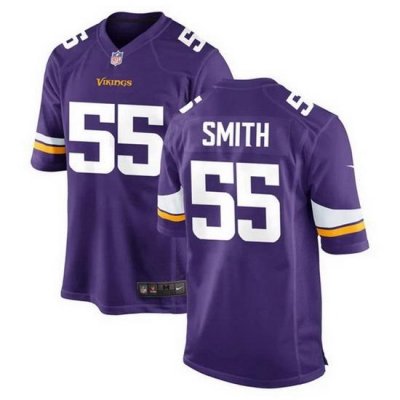 Men Minnesota Vikings 55 Za 27Darius Smith Purple Stitched jersey