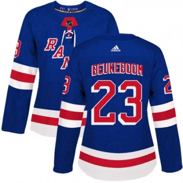 Womens Adidas New York Rangers 23 Jeff Beukeboom Premier Royal Blue Home NHL Jersey