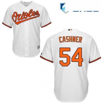 Youth Majestic Baltimore Orioles 54 Andrew Cashner Replica White Home Cool Base MLB Jersey