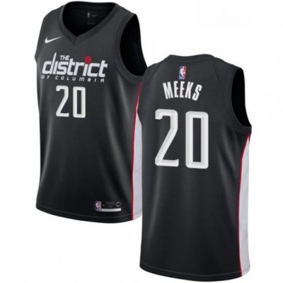 Womens Nike Washington Wizards 20 Jodie Meeks Swingman Black NBA Jersey City Edition