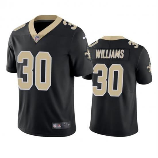 Men New Orleans Saints 30 Jamaal Williams Black Vapor Untouchable Stitched Football Jersey