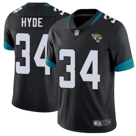 Nike Jaguars #34 Carlos Hyde Black Team Color Men Stitched NFL Vapor Untouchable Limited Jersey