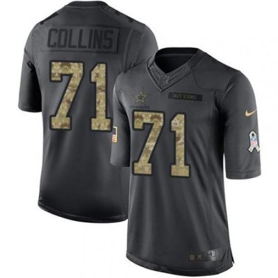 Nike CoWboys #71 La 27el Collins Black Youth Stitched NFL Limited 2016 Salute to Service Jersey