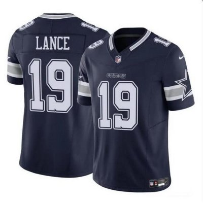 Men Dallas Cowboys 19 Trey Lance Navy 2023 F U S E Vapor Untouchable Limited Stitched Football Jersey