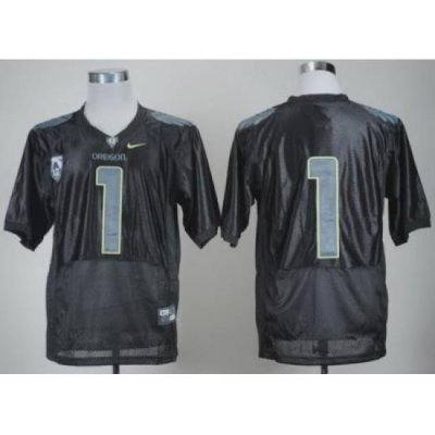 Oregon Ducks No.1 Fan Black Pro Combat Pac-12 College Football NCAA Jersey