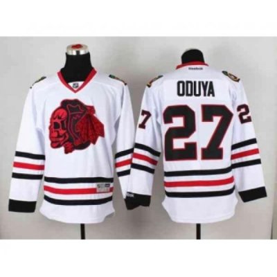 nhl jerseys chicago blackhawks #27 oduya white[the skeleton head][oduya]