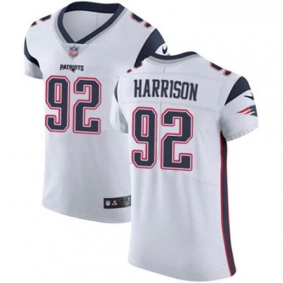 Mens Nike New England Patriots 92 James Harrison White Vapor Untouchable Elite Player NFL Jersey