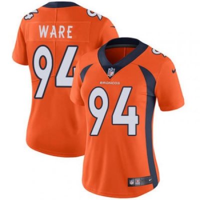 Nike Broncos #94 DeMarcus Ware Orange Team Color Womens Stitched NFL Vapor Untouchable Limited Jersey