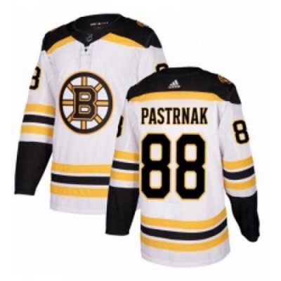 Youth Adidas Boston Bruins 88 David Pastrnak Authentic White Away NHL Jersey