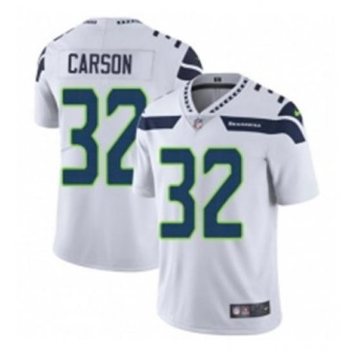 Youth Nike Seattle Seahawks 32 Chris Carson White Vapor Untouchable Limited Player NFL Jersey