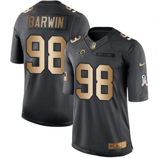 Nike Rams #98 Connor Barwin Black Mens Stitched NFL Limited Gold Salute To Service Jersey