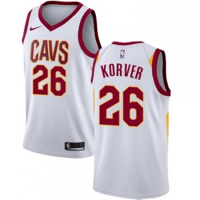 Youth Nike Cleveland Cavaliers 26 Kyle Korver Swingman White Home NBA Jersey Association Edition