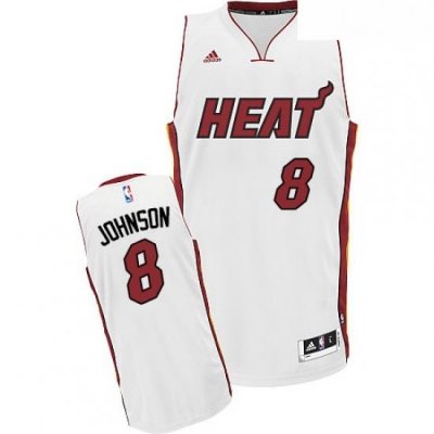 Mens Adidas Miami Heat 8 Tyler Johnson Swingman White Home NBA Jersey