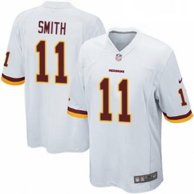 Mens Nike Washington Redskins 11 Alex Smith Game White NFL Jersey