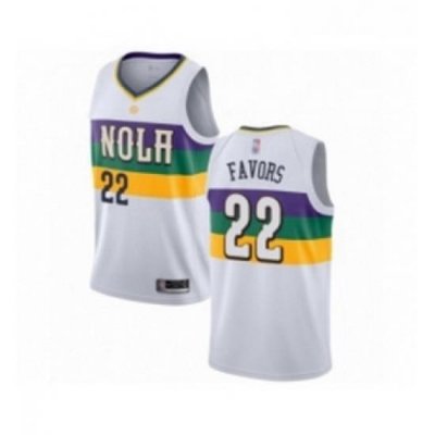 Youth New Orleans Pelicans 22 Derrick Favors Swingman White Basketball Jersey City Edition