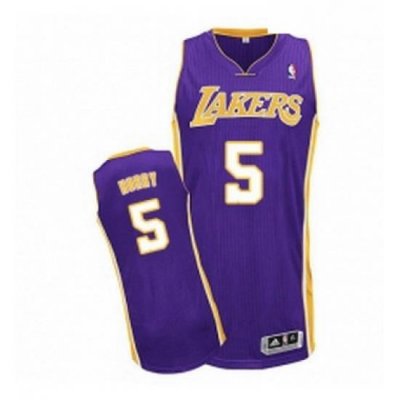 Youth Adidas Los Angeles Lakers 5 Robert Horry Authentic Purple Road NBA Jersey