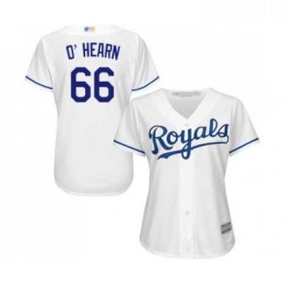 Womens Kansas City Royals 66 Ryan O Hearn Replica White Home Cool Base Baseball Jersey