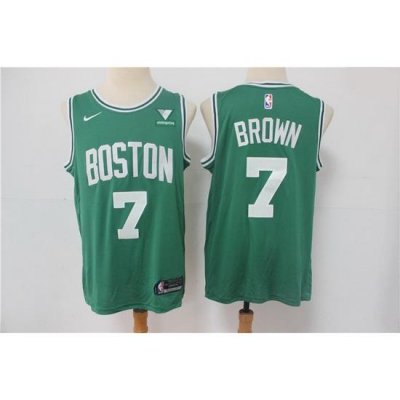 Men Boston Celtics Jaylen Brown 7 Green NBA New Nike Swingman jersey