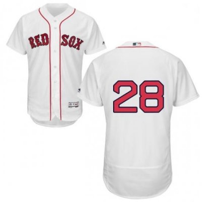 Mens Majestic Boston Red Sox 28 J D Martinez White Home Flex Base Authentic Collection MLB Jersey