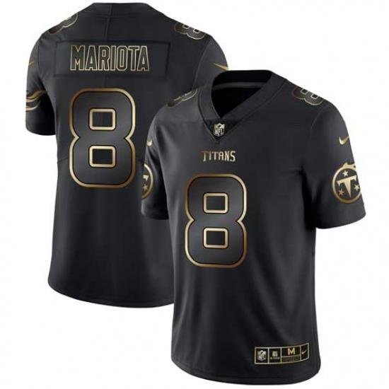 Nike Titans 8 Marcus Mariota Black Gold Vapor Untouchable Limited Jersey