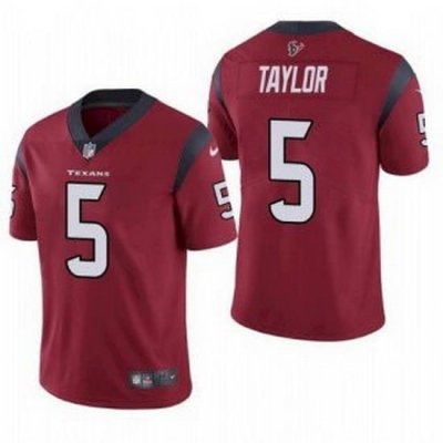 Men Houston Texans 5 Tyrod Taylor Red Vapor Untouchable Limited Stitched Jersey