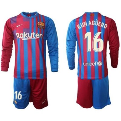 Men Barcelona Long Sleeve Soccer Jerseys 568