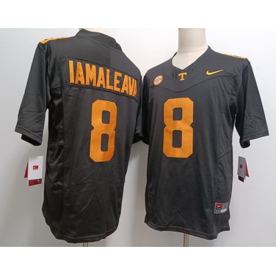 Men Tennessee Volunteers Nico Iamaleava #8 Black F U S E Stitched NCAA Football Jersey