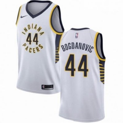 Mens Nike Indiana Pacers 44 Bojan Bogdanovic Swingman White NBA Jersey Association Edition