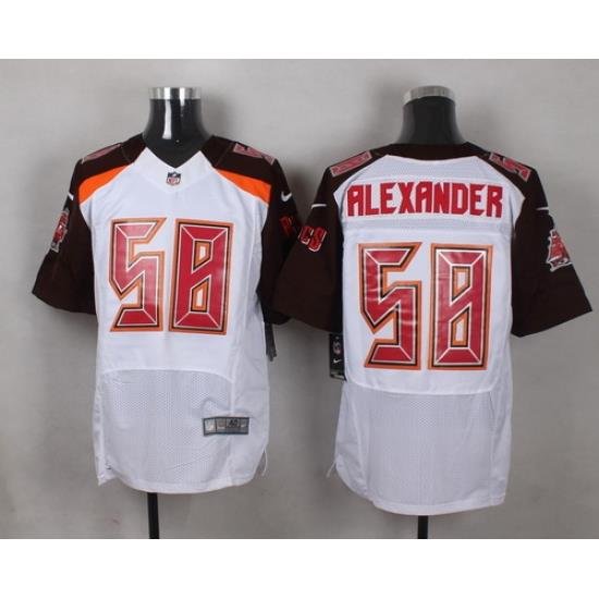 Nike Tampa Bay Buccaneers #58 Kwon Alexander White Mens Stitched NFL New Elite Jersey